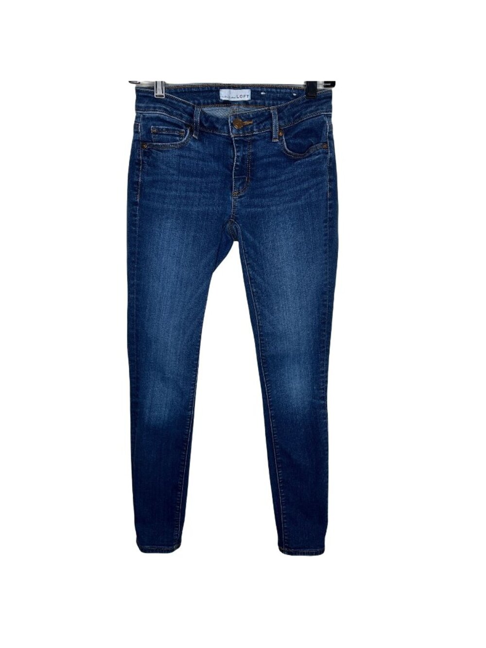 LOFT Women’s Curvy Skinny Jeans 24 00 Blue Stretch Low Rise 28 Inseam